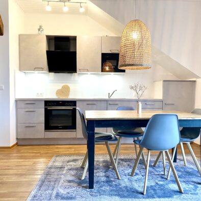 Küchenzeile der Ferienwohnung Dörpskieker