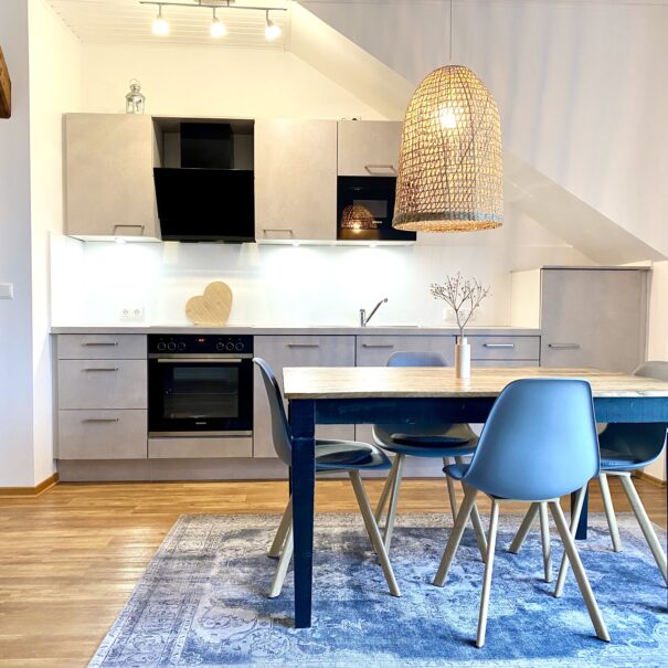 Küchenzeile der Ferienwohnung Dörpskieker