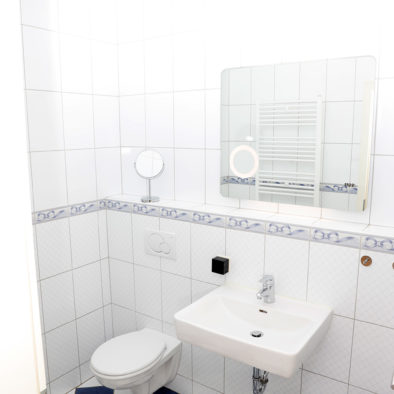 Badezimmer der Ferienwohnung Bett in't Kornfeld