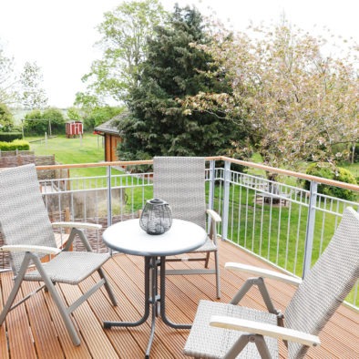 Balkon mit Blick ins Grüne von der Ferienwohnung Sperlings Lus